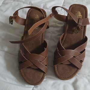 Cliffs by WHITE MOUNTAIN Tan Leather Sandals